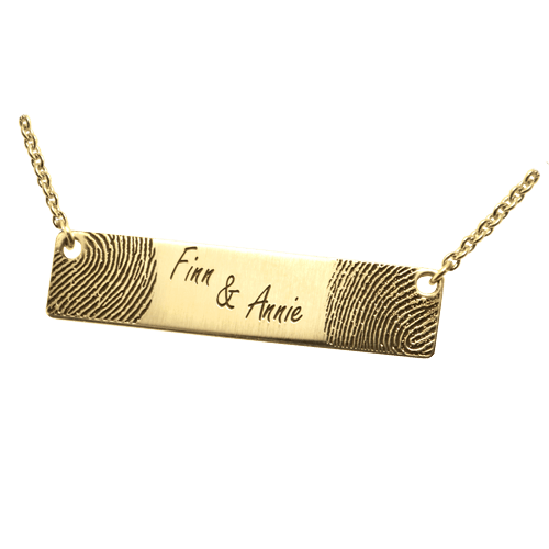 Double Cremation 14K Gold Print Keepsake